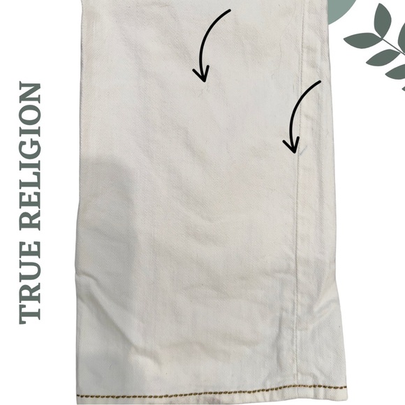 True Religion Wimen’s Off White Bootcut Jeans – Size 30 – Made in USA - Picture 9 of 12